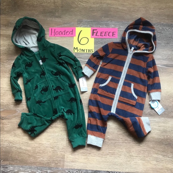 Carter's Other - 60% off!  2 NWT Carter’s 6 Month Fleece Coveralls